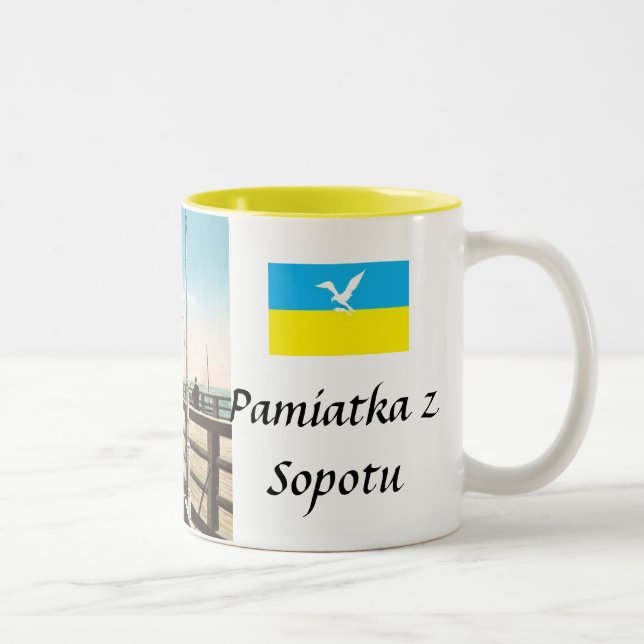 Taza Bicolor Bomba de souvenir Sopot (Derecha)