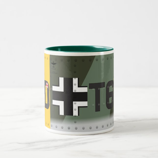 TAZA BICOLOR BOMBA DE STUKA LUFTWAFFE (Centro)