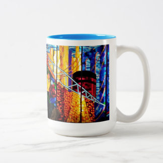 Taza Bicolor Bomba de vidrio manchada en el puerto de crucero d