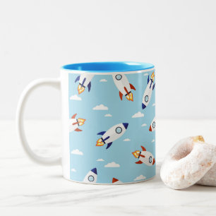 Taza Bicolor Bomba infantil de cohetes
