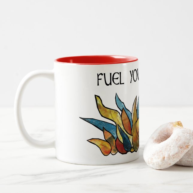 Taza Bicolor Bomba interior (Con donut)