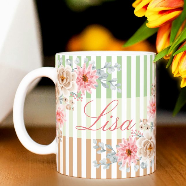 Taza Bicolor Bomba personalizada de primavera (Spring Blossom Personalized Mug)