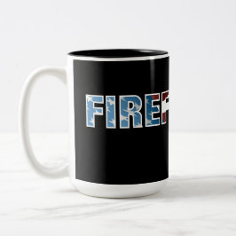 Taza Bicolor Bombero patriótico