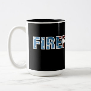 Taza Bicolor Bombero patriótico
