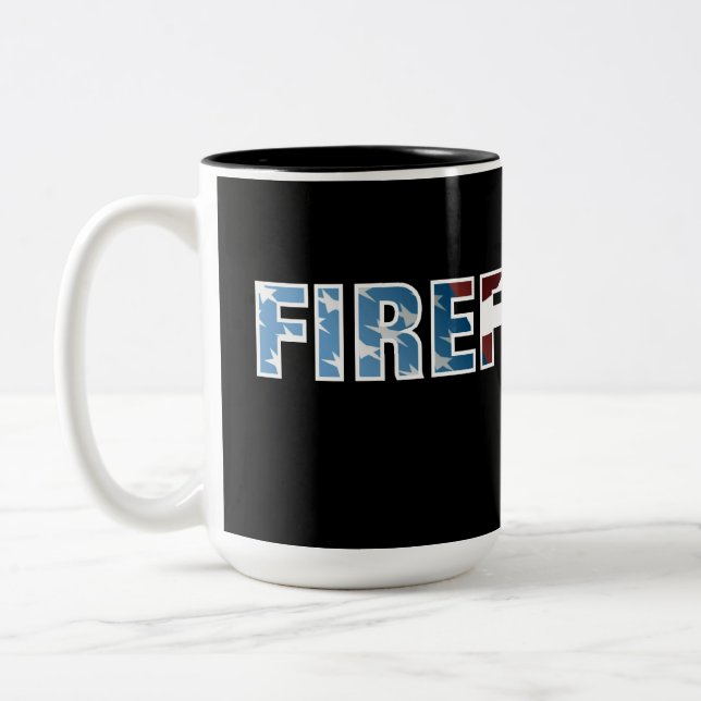 Taza Bicolor Bombero patriótico (Izquierda)