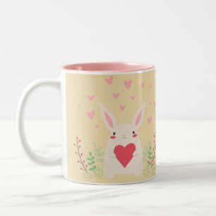 Taza Bicolor Bonito conejo bebé