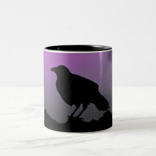 Taza Bicolor Bonito Crow Silhouette