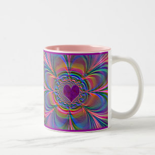 Taza Bicolor Bonito En La Mug Rosa