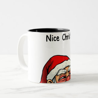 Taza Bicolor Bonito Navidad Mug - ‘Santa’