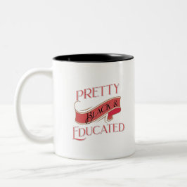 Taza Bicolor Bonito negra y educada