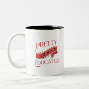 Taza Bicolor Bonito negra y educada