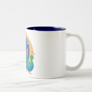 Taza Bicolor Bonito Peacock One
