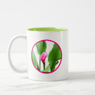 Taza Bicolor Bonito Rosa Calla Lily