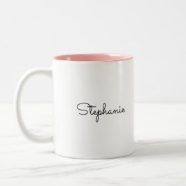 Taza Bicolor ¡Bonjour! Bunny and Spring Flower Wreath Easter