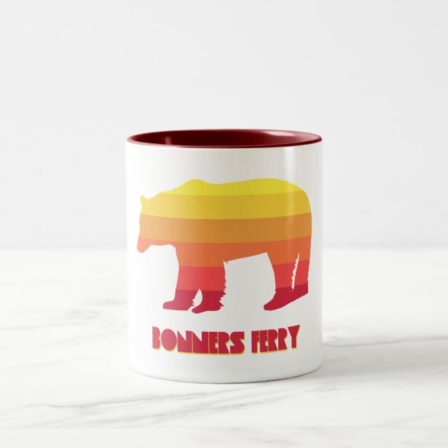 Taza Bicolor Bonners Ferry Idaho Rainbow Bear (Centro)