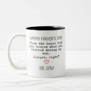 Taza Bicolor Bono Personalizado Papá Café Día del Padre Padrast