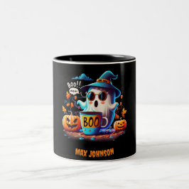Taza Bicolor ¡Boo! Halloween: Naranja de Hocus Pocus negro
