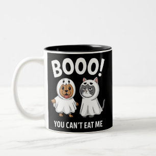 Taza Bicolor Boo No Puedes Comerme Perros Y Gatos Divertido Hal