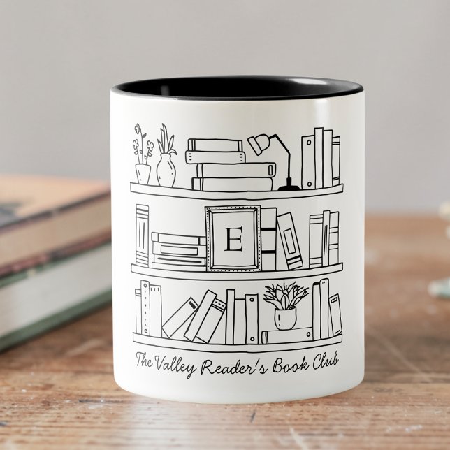Taza Bicolor Book Club Personalized Gift (Subido por el creador)