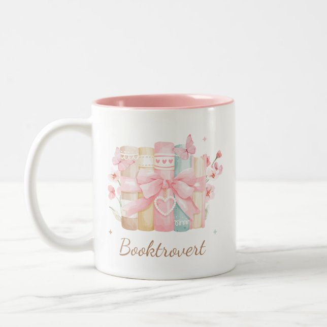 Taza Bicolor Booktrovert Coquette Book (Izquierda)