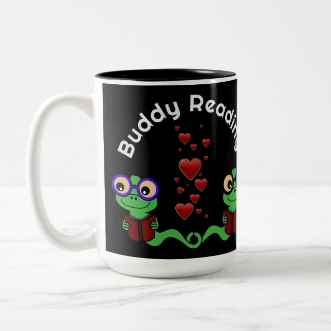 Taza Bicolor Bookworms Buddy Reading (Izquierda)