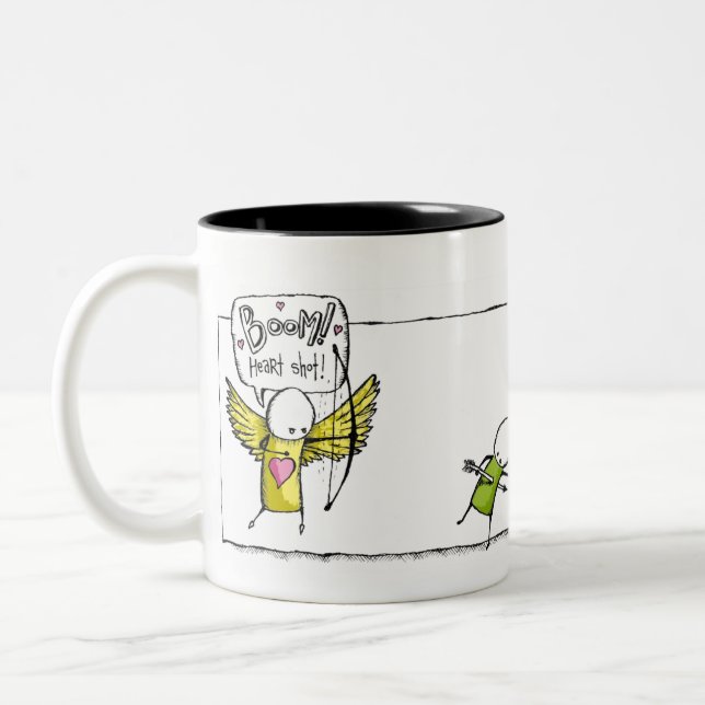 Taza Bicolor ¡BOOM! Captura de corazón. (Izquierda)