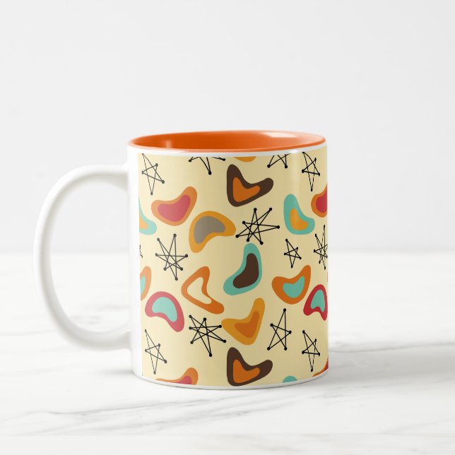 Taza Bicolor Boomerangs y estrellas (Izquierda)