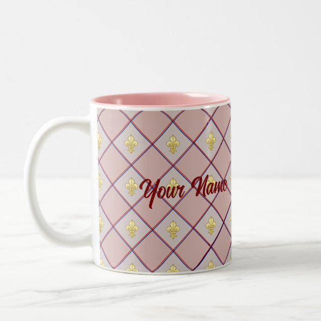 Taza Bicolor Bordeaux fleur-de-lis cup (Izquierda)