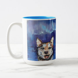Taza Bicolor Borealis Pup 15 oz Mug