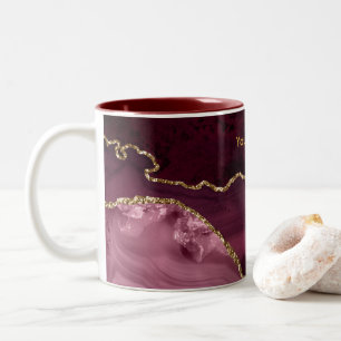 Taza Bicolor Borgoña y la agata de oro