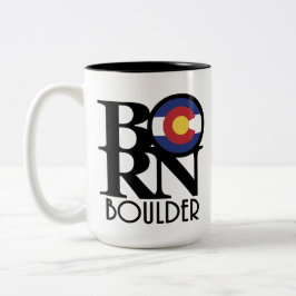 Taza Bicolor BORN Boulder Colorado 15oz