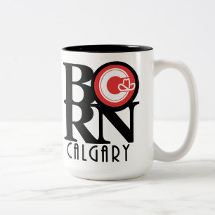 Taza Bicolor BORN Calgary 15oz (bandera de la ciudad)