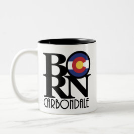 Taza Bicolor BORN Carbondale Colroado 11oz