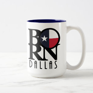 Taza Bicolor BORN Dallas Texas 15oz