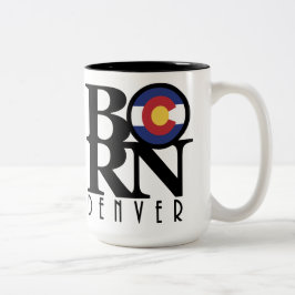 Taza Bicolor BORN Denver Colorado 15oz