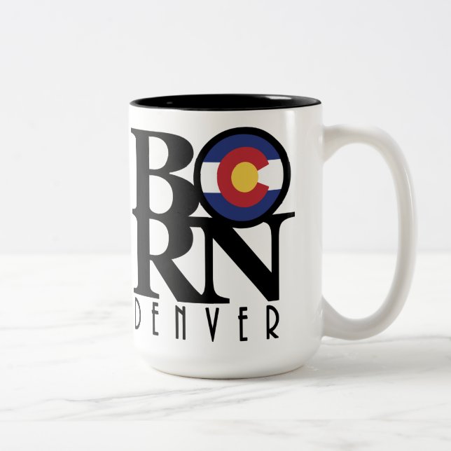 Taza Bicolor BORN Denver Colorado 15oz (Derecha)