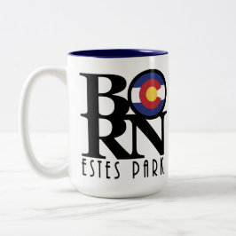 Taza Bicolor BORN Estes Park Colorado 15oz