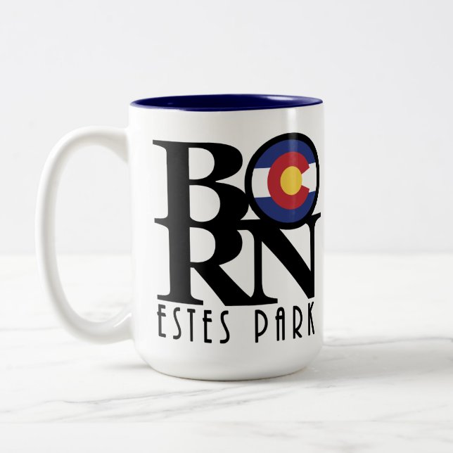 Taza Bicolor BORN Estes Park Colorado 15oz (Izquierda)