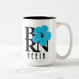 Taza Bicolor BORN Heeia Blue Hibiscus 15oz
