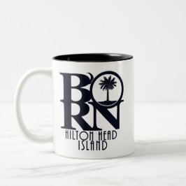 Taza Bicolor BORN Hilton Head Island 11oz dos tones de café Mug
