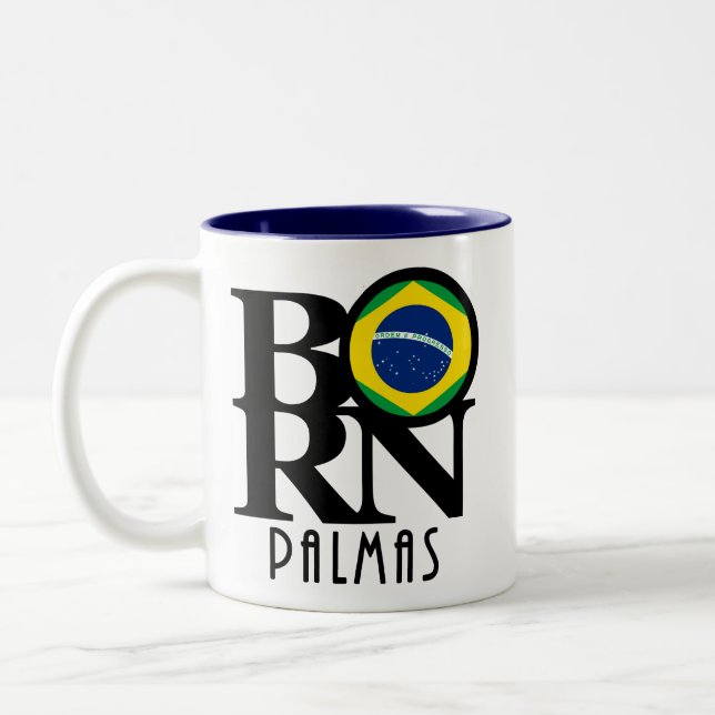 Taza Bicolor BORN Palmas 11oz (Izquierda)