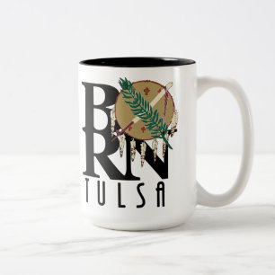 Taza Bicolor BORN Tulsa Oklahoma 15oz