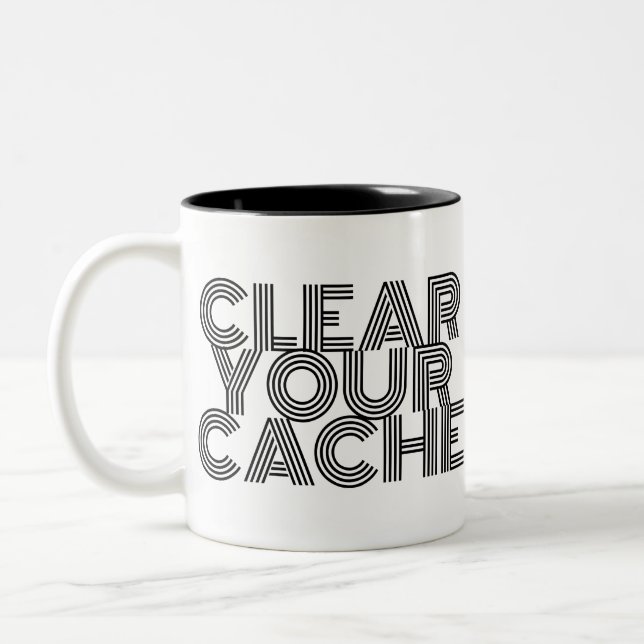 Taza Bicolor Borrar tu caché (Izquierda)