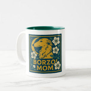Taza Bicolor Borzoi Mom