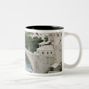 Taza Bicolor Bosnia-Herzegovina - Mostar. El viejo puente