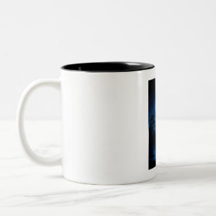Taza Bicolor Bosque Celestial Iluminado por la Luna Estética