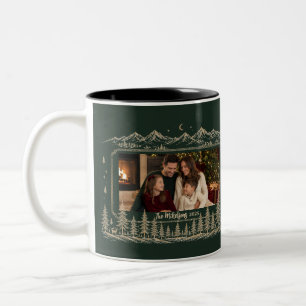 Taza Bicolor Bosque de árboles de Navidad caprichosos