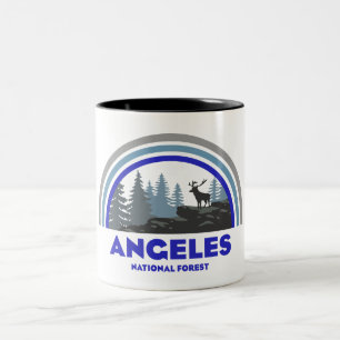 Taza Bicolor Bosque Nacional Angeles Ciervo Arcoíris