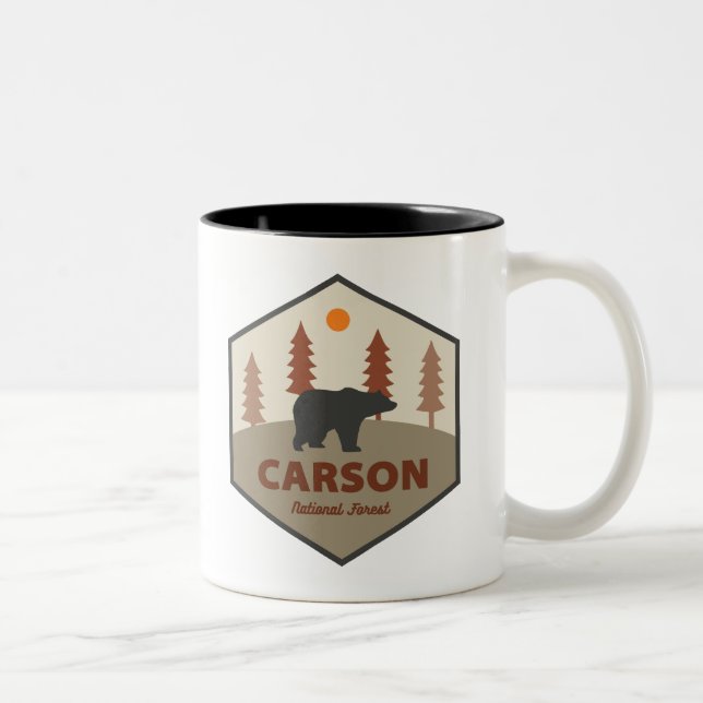 Taza Bicolor Bosque Nacional Carson New Mexico Bear (Derecha)