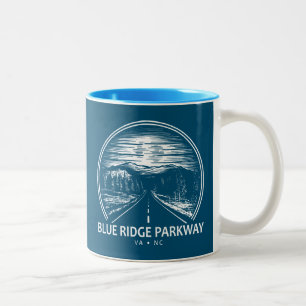 Taza Bicolor Bosque Parkway de Blue Ridge